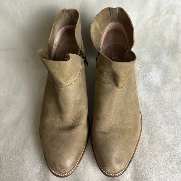 SEYCHELLES Anthropologie Snare Tan Leather Ankle Booties 6.5 - Picture 3 of 7